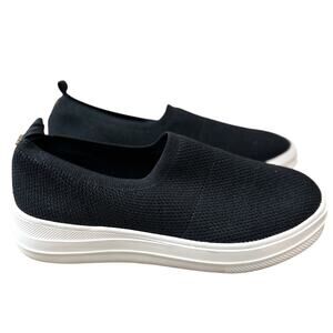 CARVELA | Black Comfort Knit Platform Slip-On Sneakers | Size 41